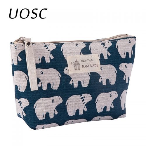 UOSC Printing Makeup Bags With Multicolor Pattern Cosmetics Pouch
