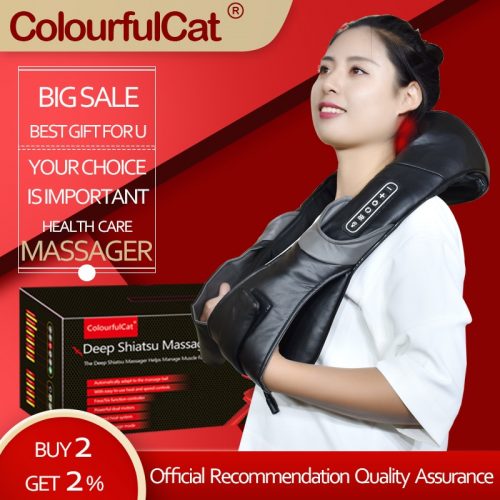 Back Pain Electric Neck Roller Massage Pillow Health Care